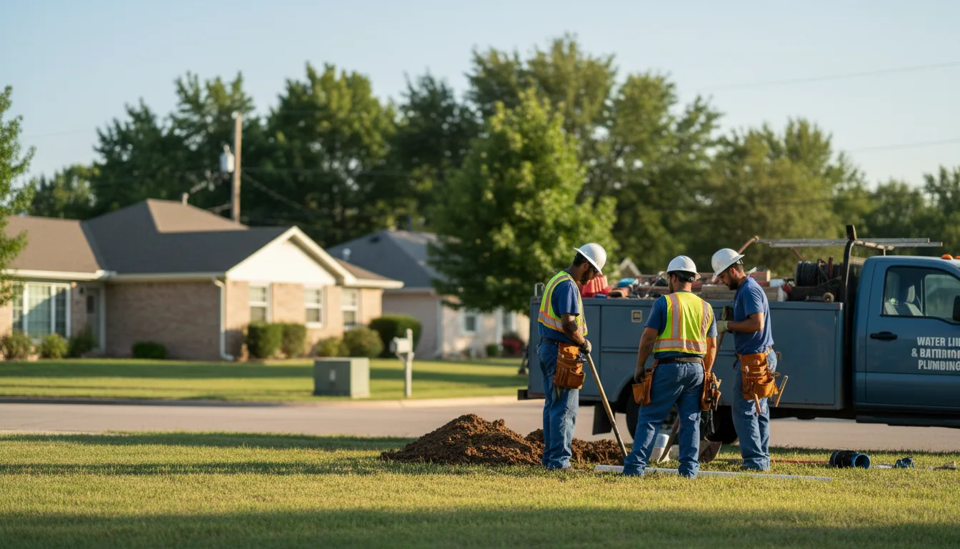 Residential water line and bathroom plumbing service in Warrensburg, MO
